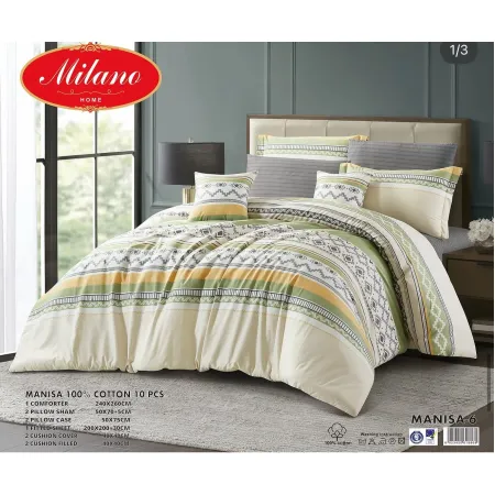 Comforter Manisa 100% Cotton 10 Pcs Set Comforter Manisa 100% Cotton 10 Pcs Set